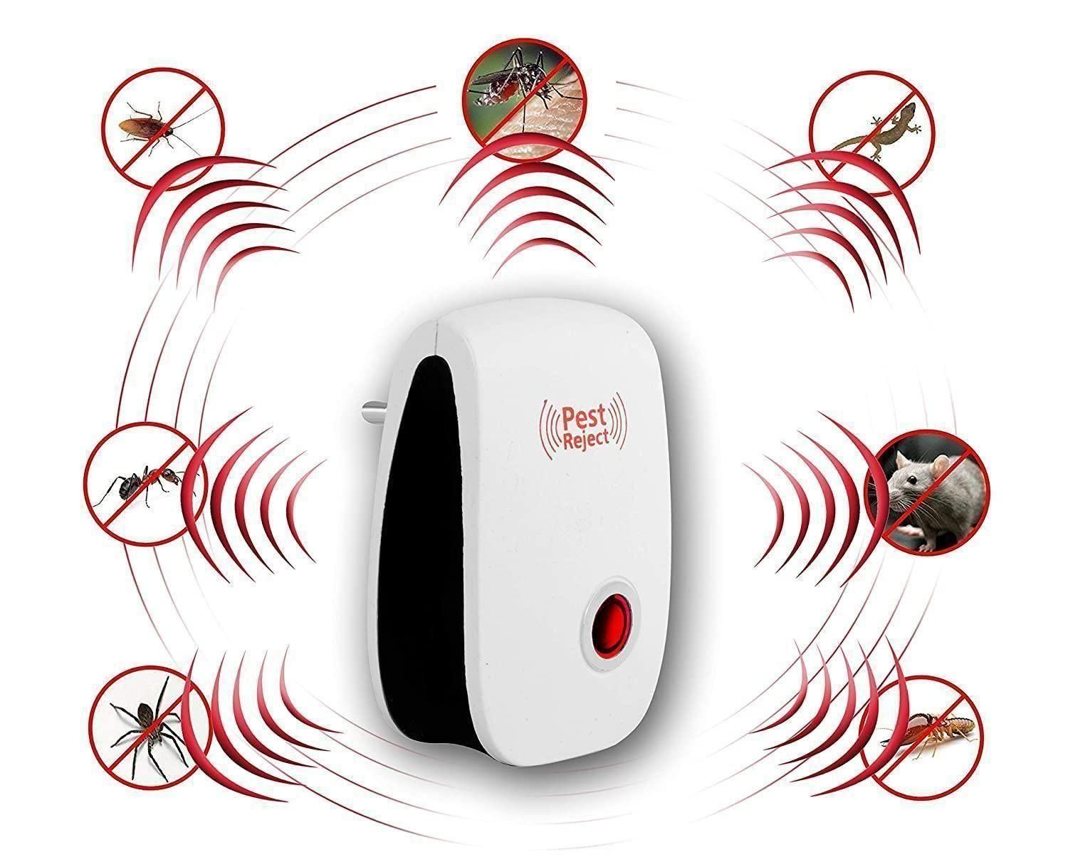 Ultrasonic Pest Repeller for Mosquito &amp; Cockroach | Chemical-Free Electronic Repellent (Pack of 2)
