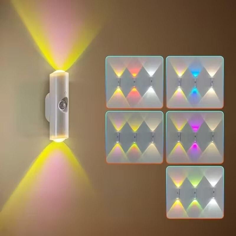 Up & Down Lit Hill Shape Sensor LED Wall Lights